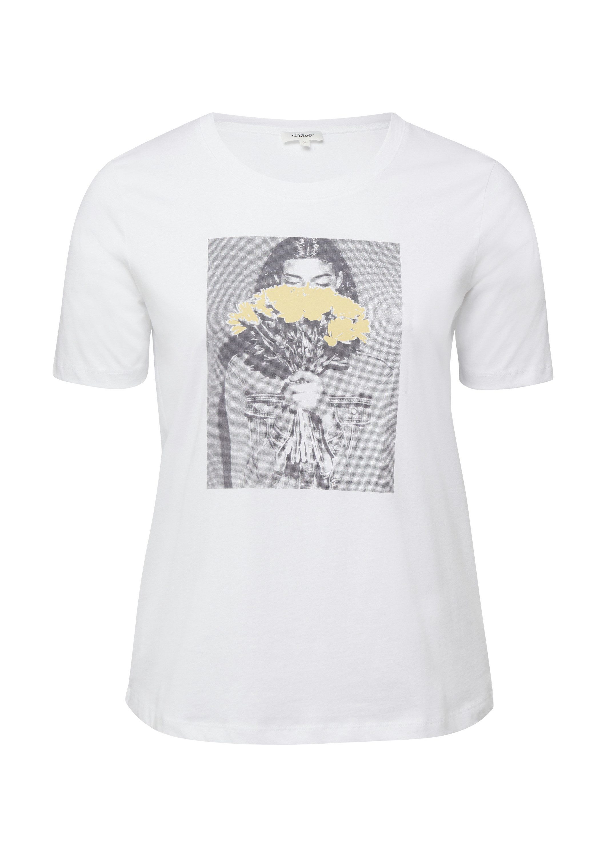 s.Oliver Kurzarmshirt T-Shirt Baumwoll-T-Shirt mit Frontprint günstig online kaufen