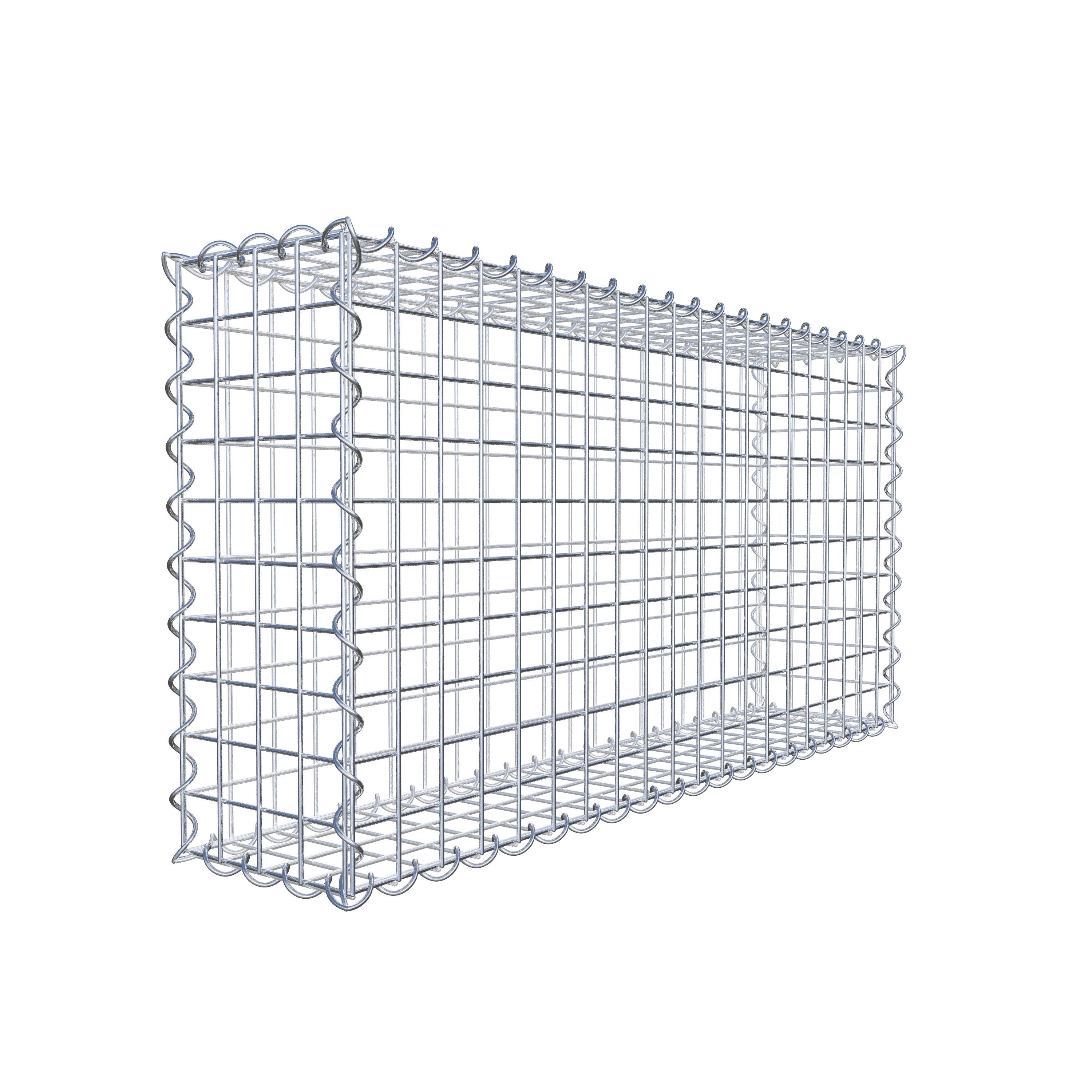 Gabionenzaun Gabione 100 cm x 50 cm x 20 cm (L x H x T), Maschenweite 5 cm x 5 cm