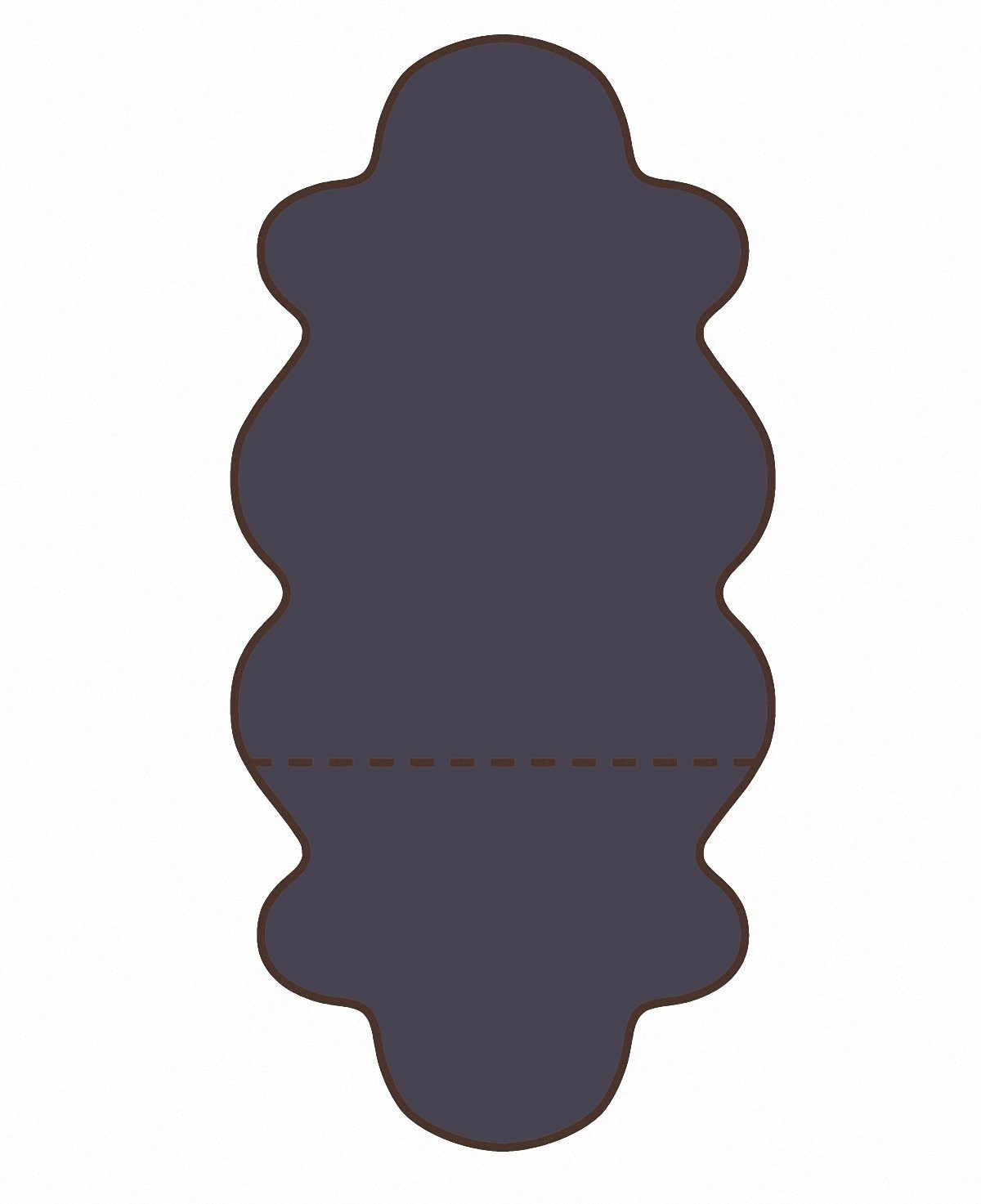 Fellteppich australische Lammfelle 1,5 Felle indigo ca. 140x68 cm Vlies ca. 70 mm, Ensuite