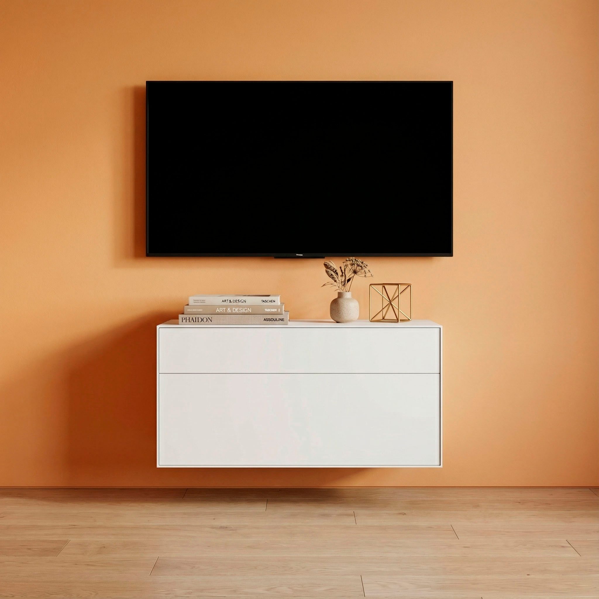 LeGer Home by Lena Gercke Lowboard Essentials, TV-Board, TV-Kommode, TV-Schrank, TV-Möbel, Breite: 111 cm, UV lackiert, Push-to-open-Funktion
