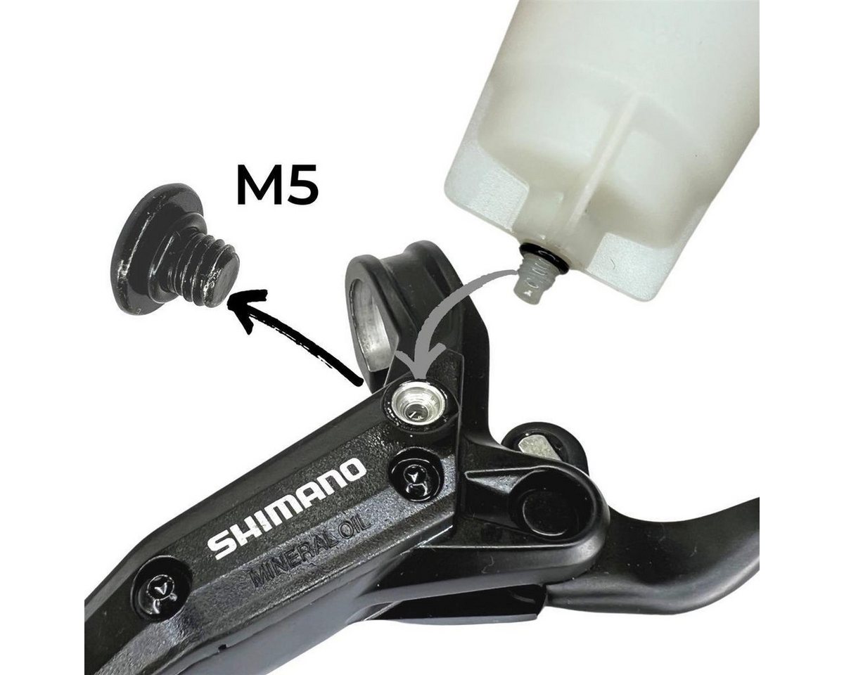 Thumbnail - Fantic26 Fahrrad-Montageständer Service Kit inkl.100ml Shimano Mineral ÖL MTB Befüllbecher TL-BR003 M5