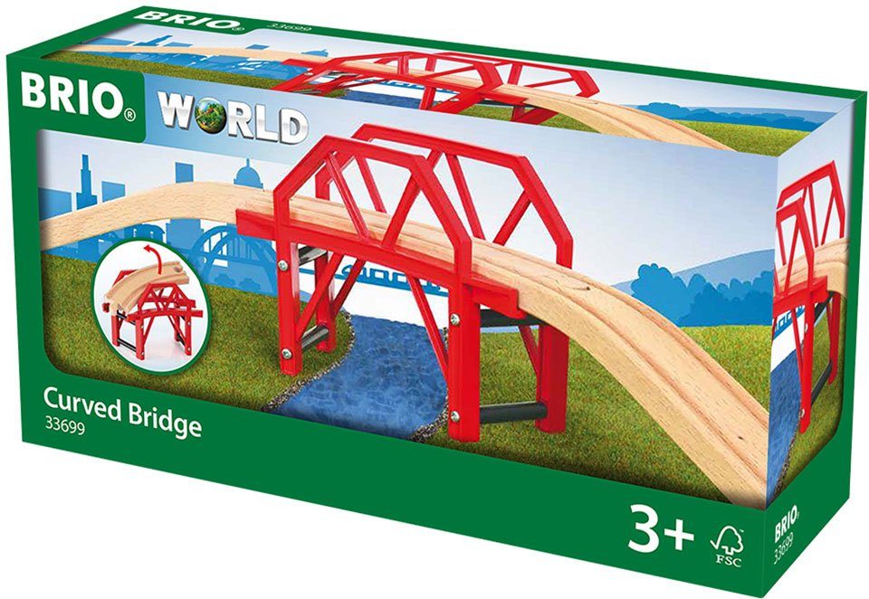 BRIO® Spielzeugeisenbahn-Brücke BRIO® WORLD, Bahnbrücke mit Auffahrten