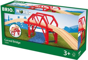 BRIO® Spielzeugeisenbahn-Brücke BRIO® WORLD, Bahnbrücke mit Auffahrten, FSC®- schützt Wald - weltweit