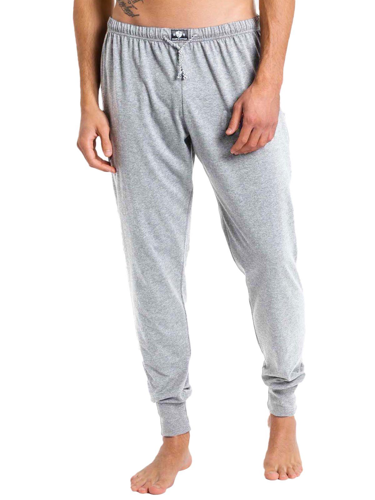 HAASIS Bodywear 1919 Loungehose Herren Jogpants Bio-Cotton (Stück, 1-tlg) hohe Markenqualität