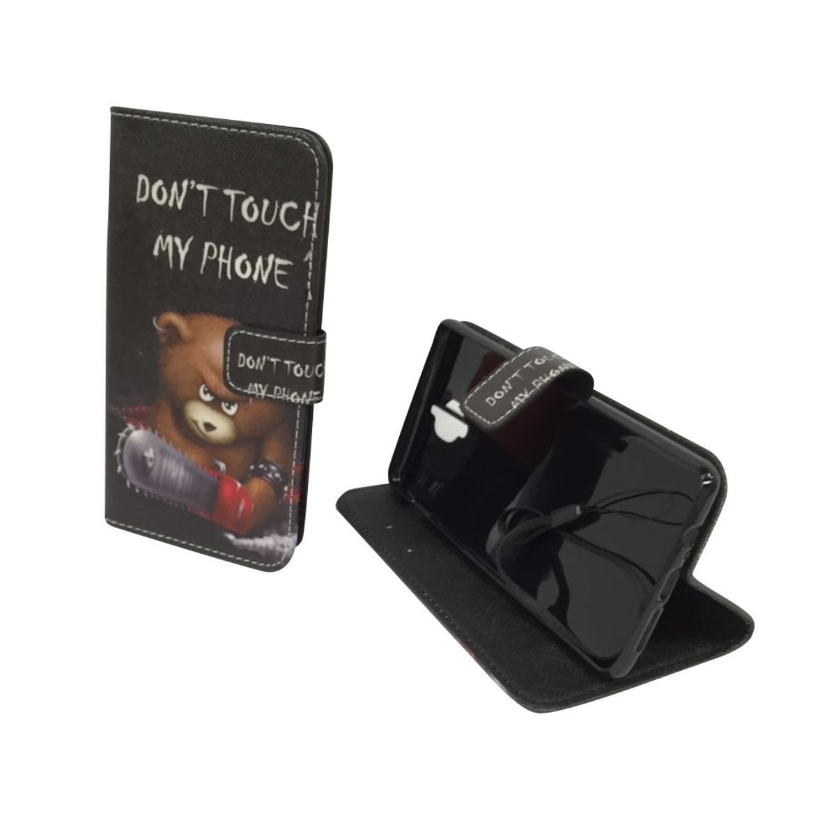 König Design Handyhülle OnePlus 3, OnePlus 3 Handyhülle Bookcover Schwarz