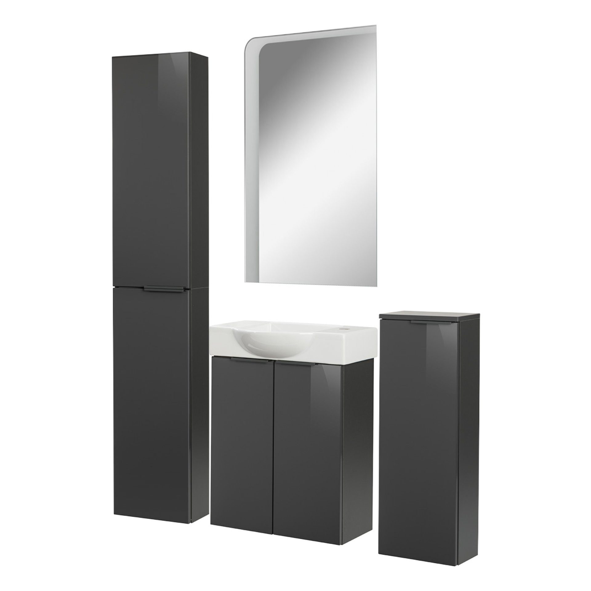 Badmöbel-Set Gäste-WC Set, Badezimmermöbel, Waschbeckenunterschrank