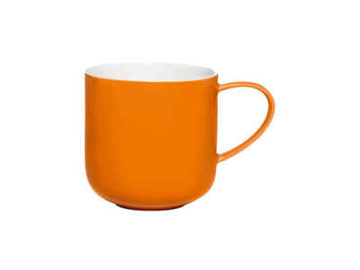 ASA SELECTION Becher COPPA Henkelbecher orange 0,4 l, Fine bone China