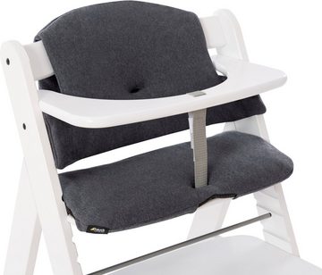 Hauck Kinder-Sitzauflage Select, jersey charcoal, für den ALPHA+ Holzhochstuhl und weitere Modelle