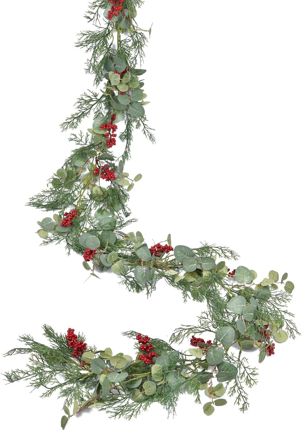 Kunstranke Künstliche Weihnachtsgirlande Stechpalmenbeeren-Girlande, Coonoo günstig online kaufen