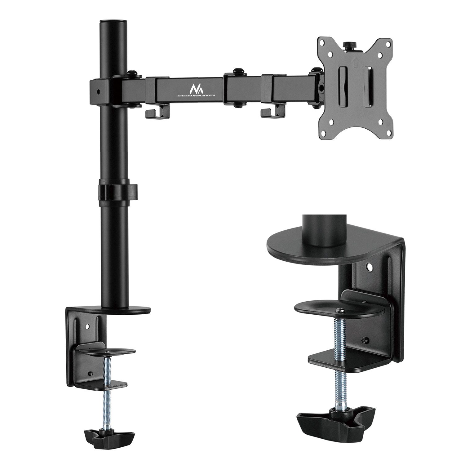 Maclean Monitor-Halterung MC-883, (bis 32 Zoll, Full Motion Monitor Tischhalterung für 17 " bis 32)