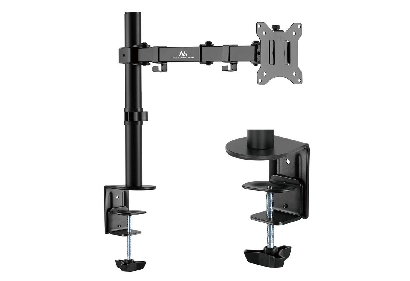 Maclean Monitor-Halterung MC-883, (bis 32 Zoll, Full Motion Monitor Tischhalterung für 17 " bis 32)