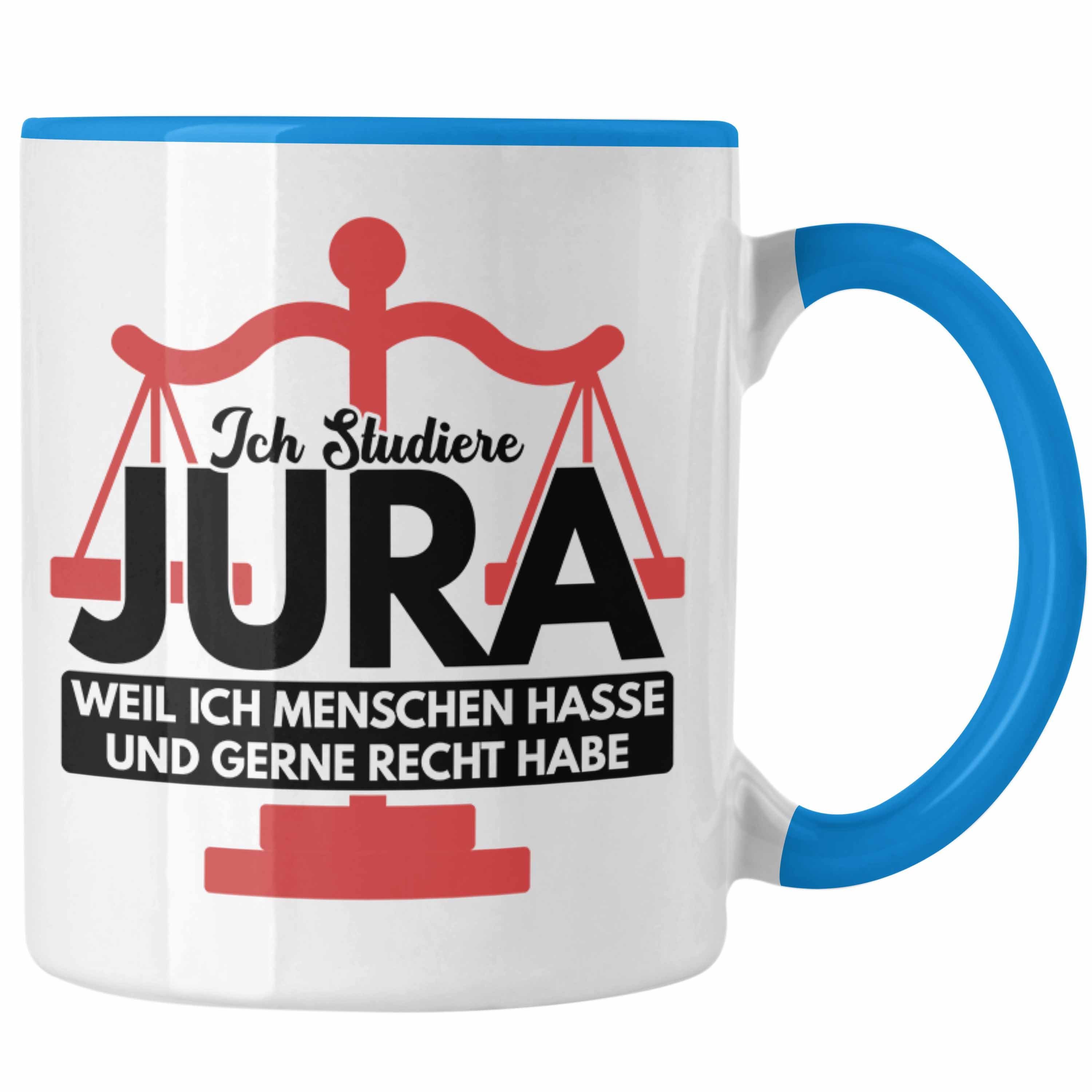 - Tasse Geschenk Geschenkidee Blau Anwalt Spruch Trendation Jura Trendation Jurist Jur Tasse