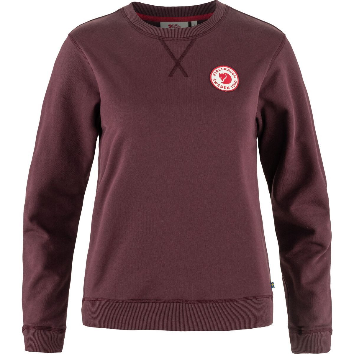 Fjällräven Sweatshirt 1960 Logo Badge Sweater W Komfortabler Damenpullover aus Bio-Baumwolle mit geripptem