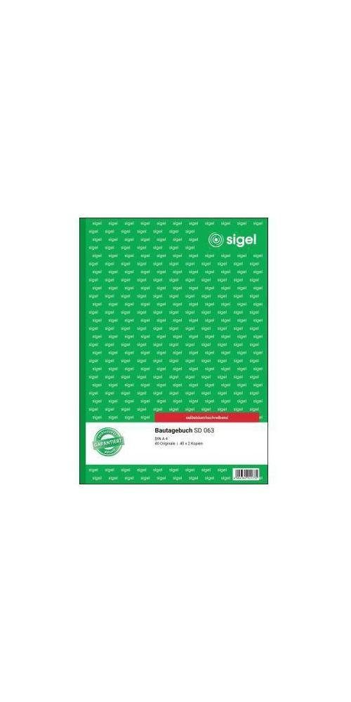 Sigel Formularblock Bautagebuch DIN A4 3 x 40 Bl. DIN A4 3 x 40 Bl.