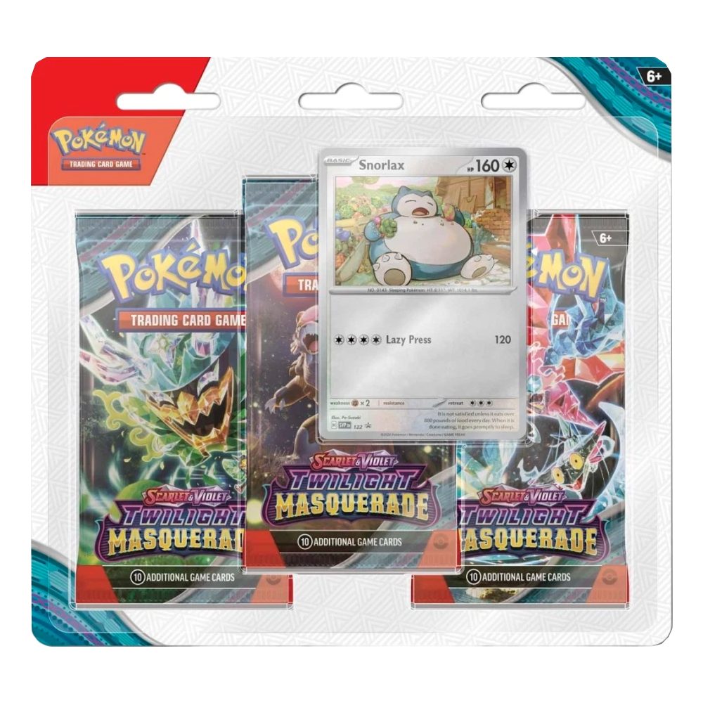 The Pokémon Company Sammelkarte Pokemon Twilight Masquerade 3er Blister SV06 Englisch