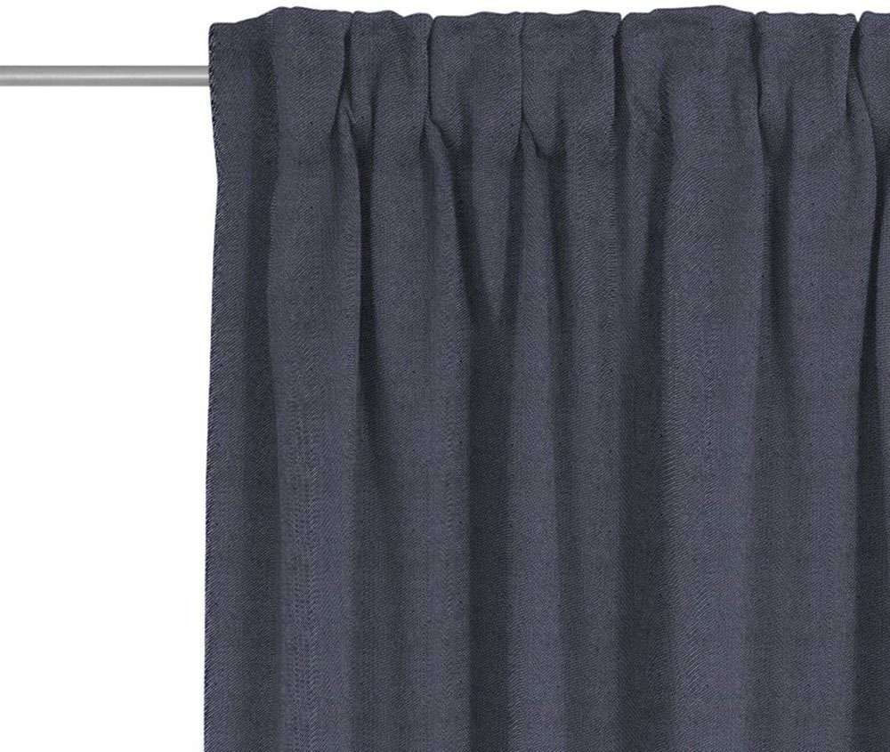 Vorhang Uni Collection, Adam, Multifunktionsband dunkelblau St), blickdicht, Jacquard, (1 Bio-Baumwolle nachhaltig aus