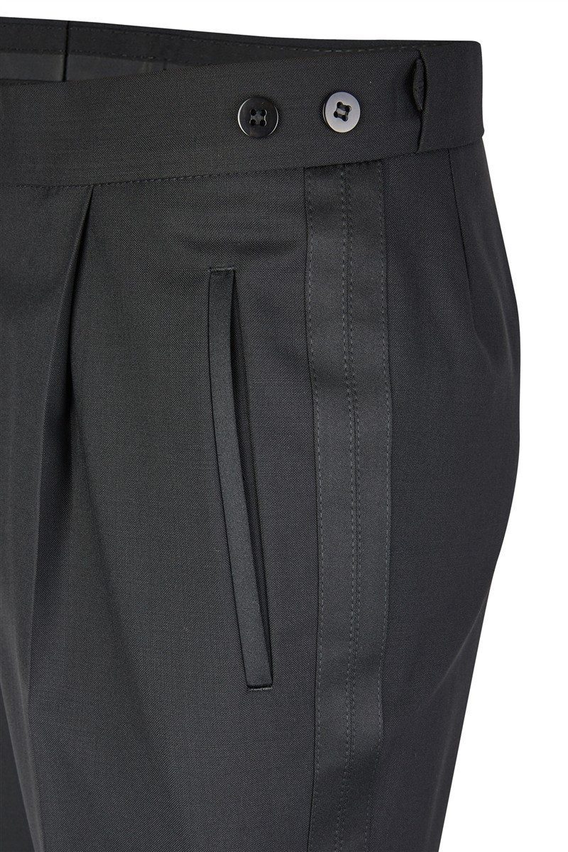 Wilvorst Anzughose Wilvorst CLASSICs Herren Frack-Hose Classic-Fit Schwarz