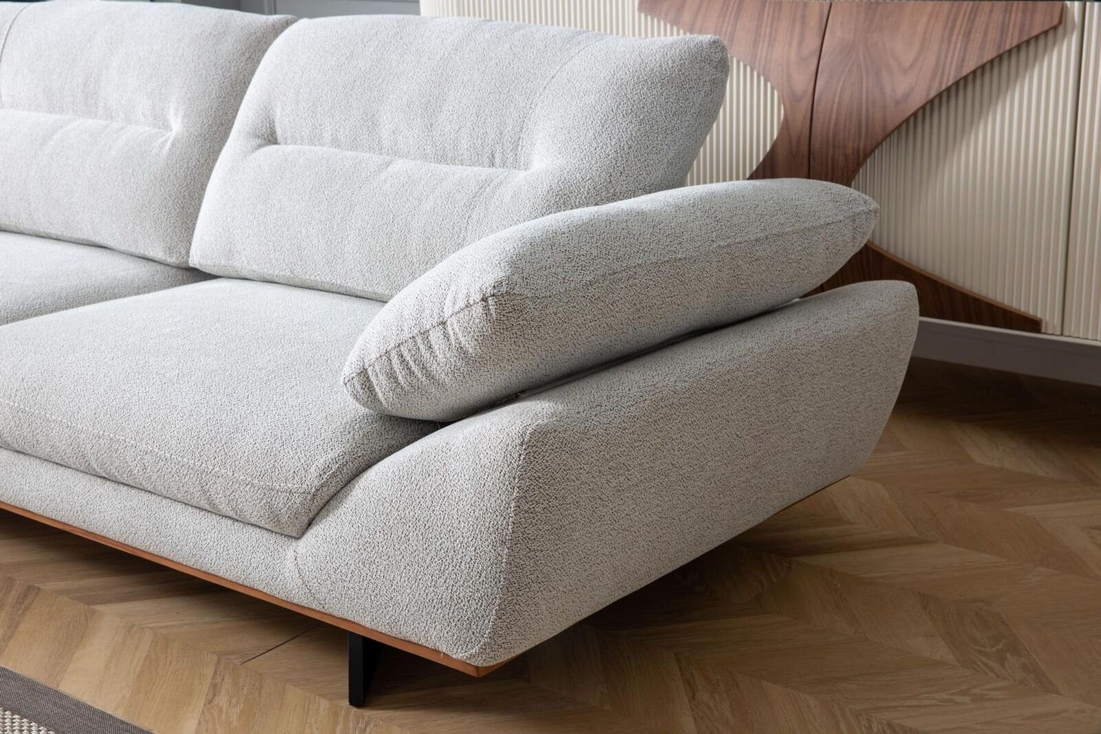 JVmoebel 3-Sitzer Designer Teile, Europa wohnzimmer, Sitzer 3 Weiß Sofas in Sofa 1 Polster Made Couch Design in