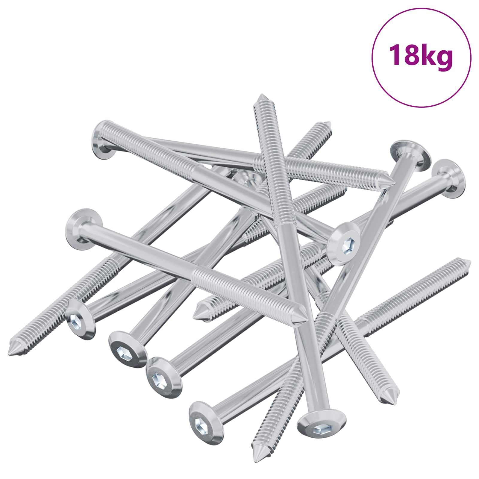 vidaXL Schraube Schraube 1000 stk. Silber M6 x 100 mm Stahl, (1000 St)