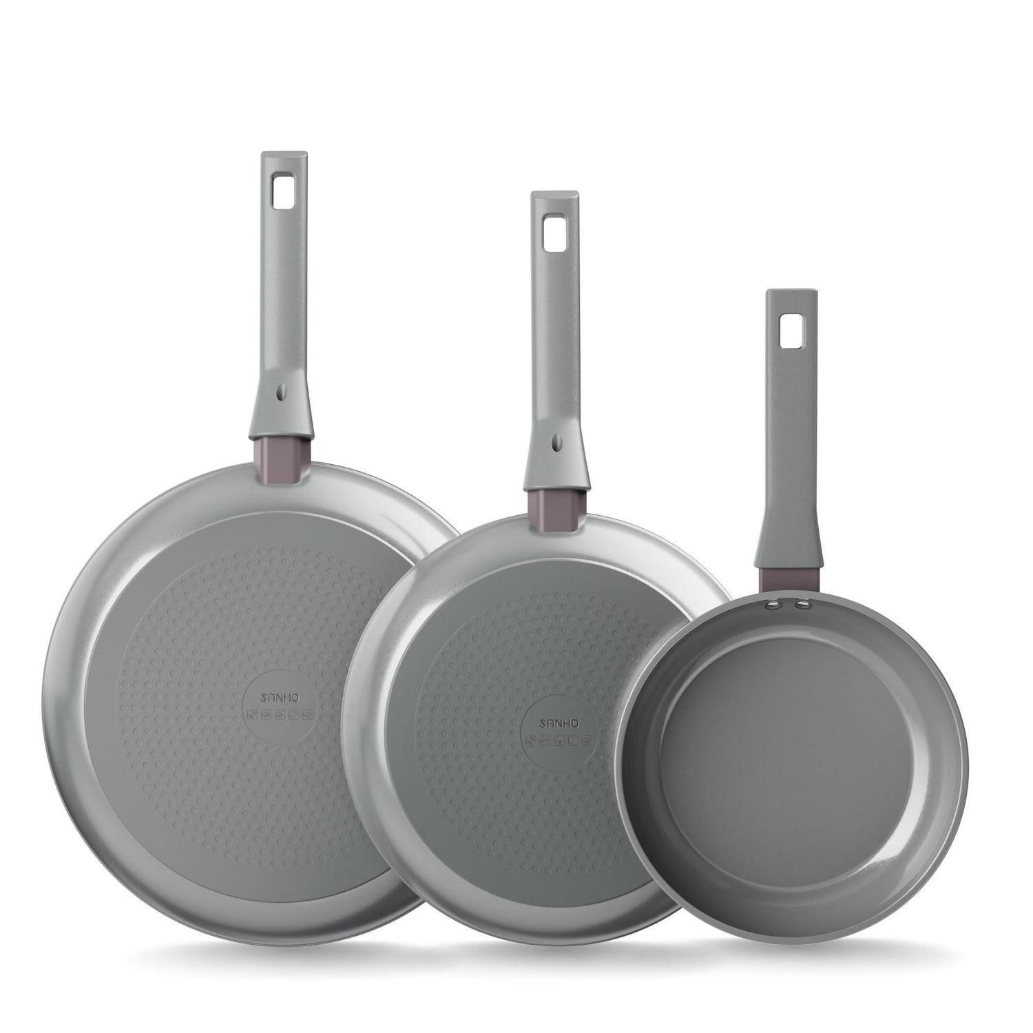 LuxusKollektion Pfannen-Set Pfannenset Keramik 20/26/30cm Induktion PFAS-frei