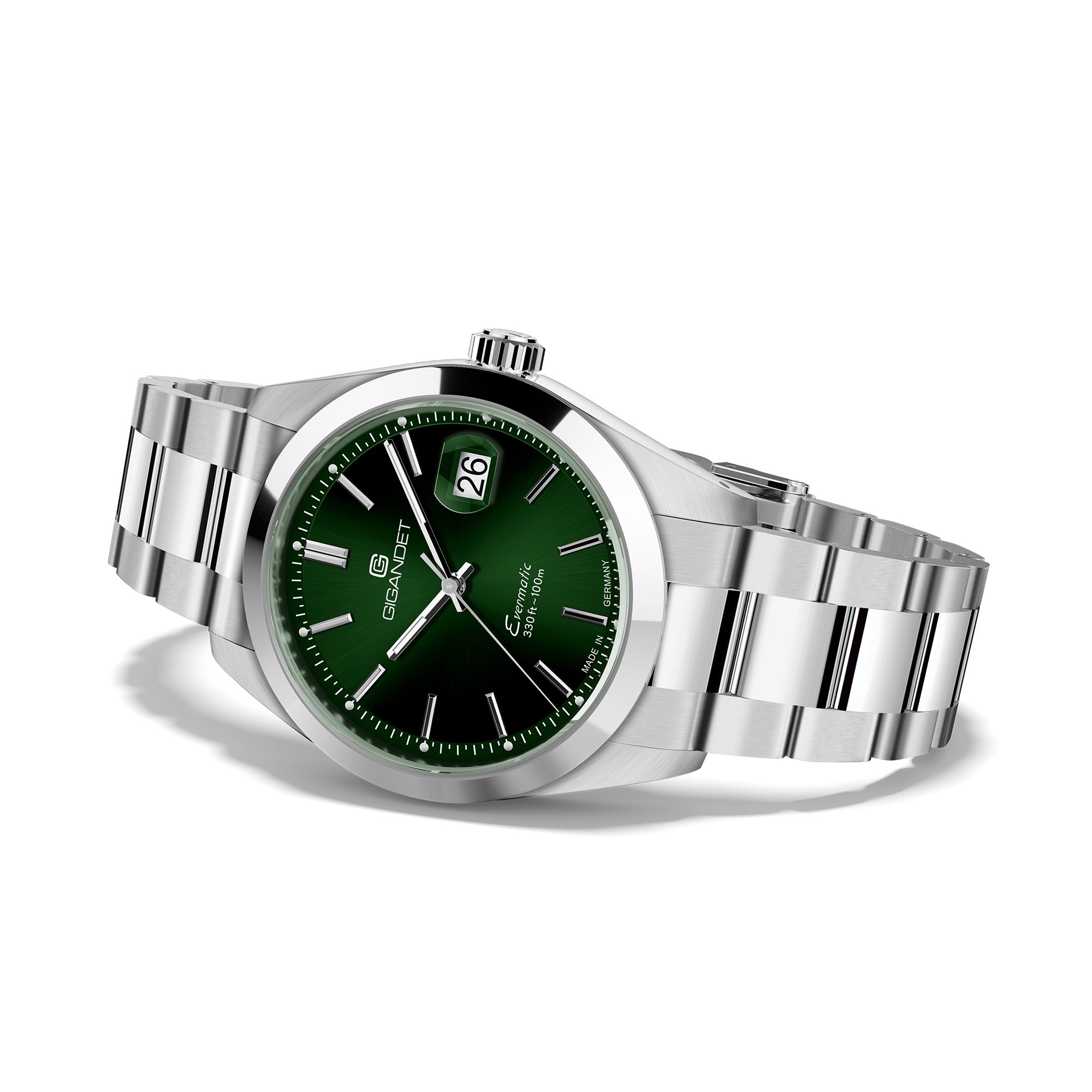 Gigandet Automatikuhr EVERMATIC G200-005M, Made in Germany, Saphirglas, Swiss Super-LumiNova, verschraubtes Band