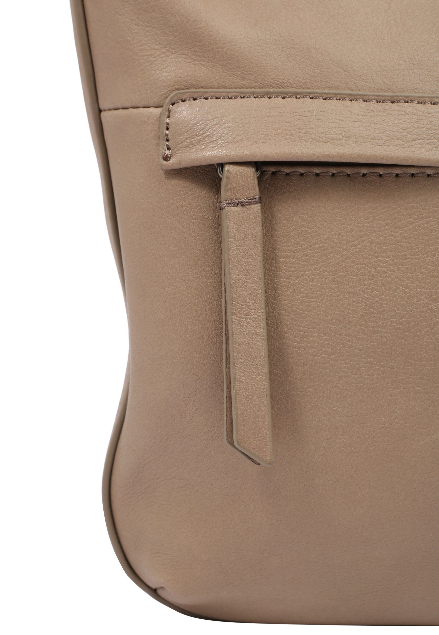 FREDsBRUDER Schultertasche PGL mit taupe Label-Applikationen MARISA SHOULDERBAG