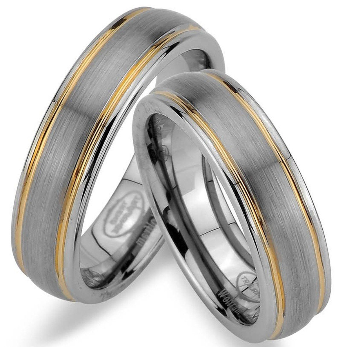 Trauringe123 Trauring WOLFRAM TRAURINGE, RINGE mit IP GOLD Platierung, Hochzeitsringe Verlobungsringe Trauringe Eheringe Partnerringe JW28