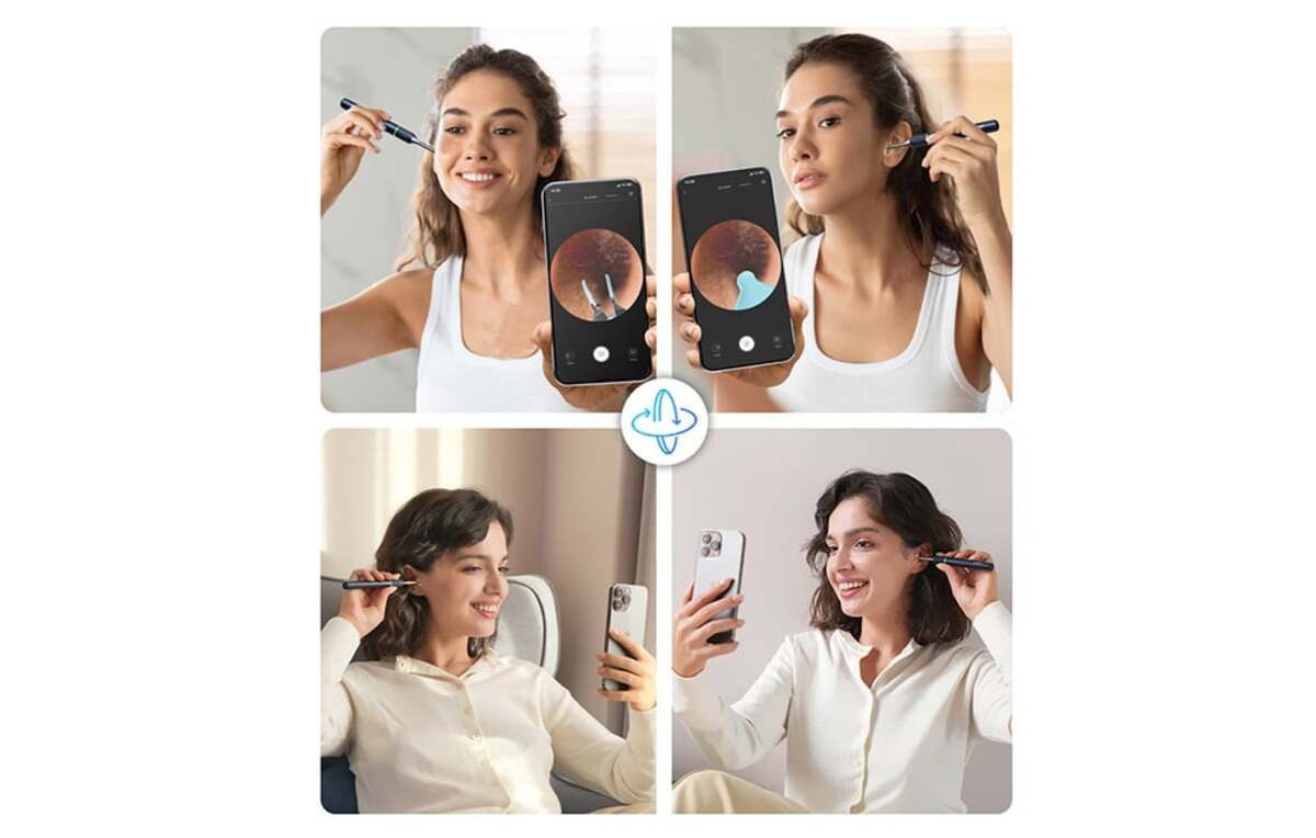 bebird Elektrischer Ohrenreiniger Bebird Note 5 Pro Otoskop Ohrreiniger mit Kamera Blau