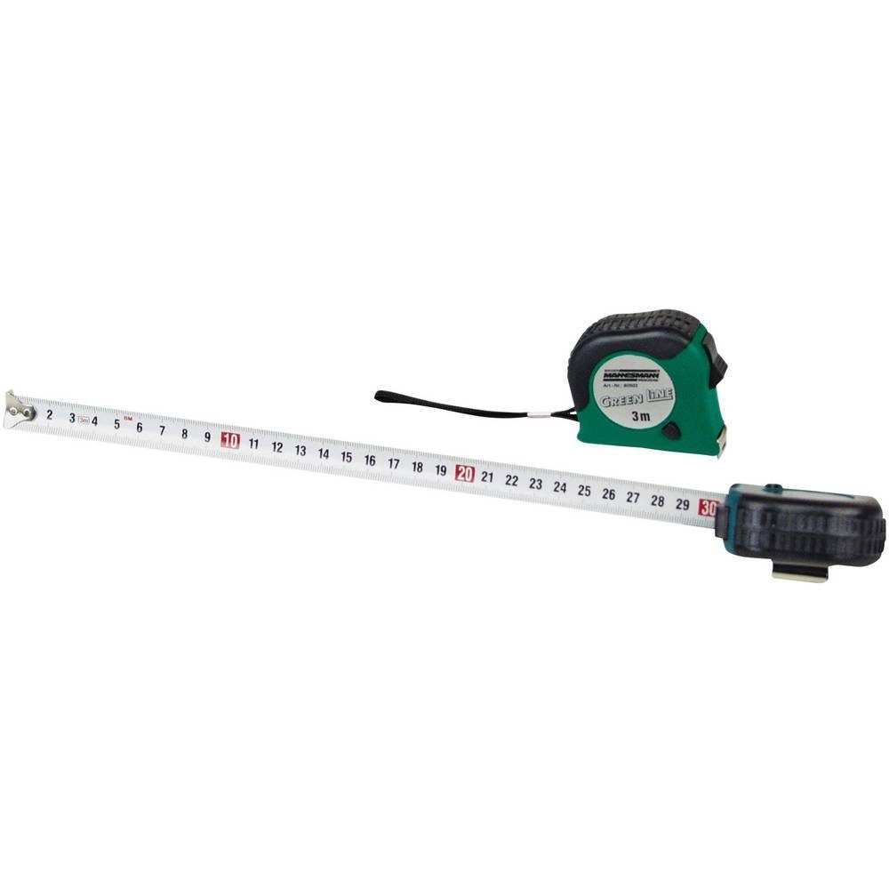 Brüder Mannesmann Werkzeuge Maßband Bandmass, 3 m x 16 mm, Gehäuse