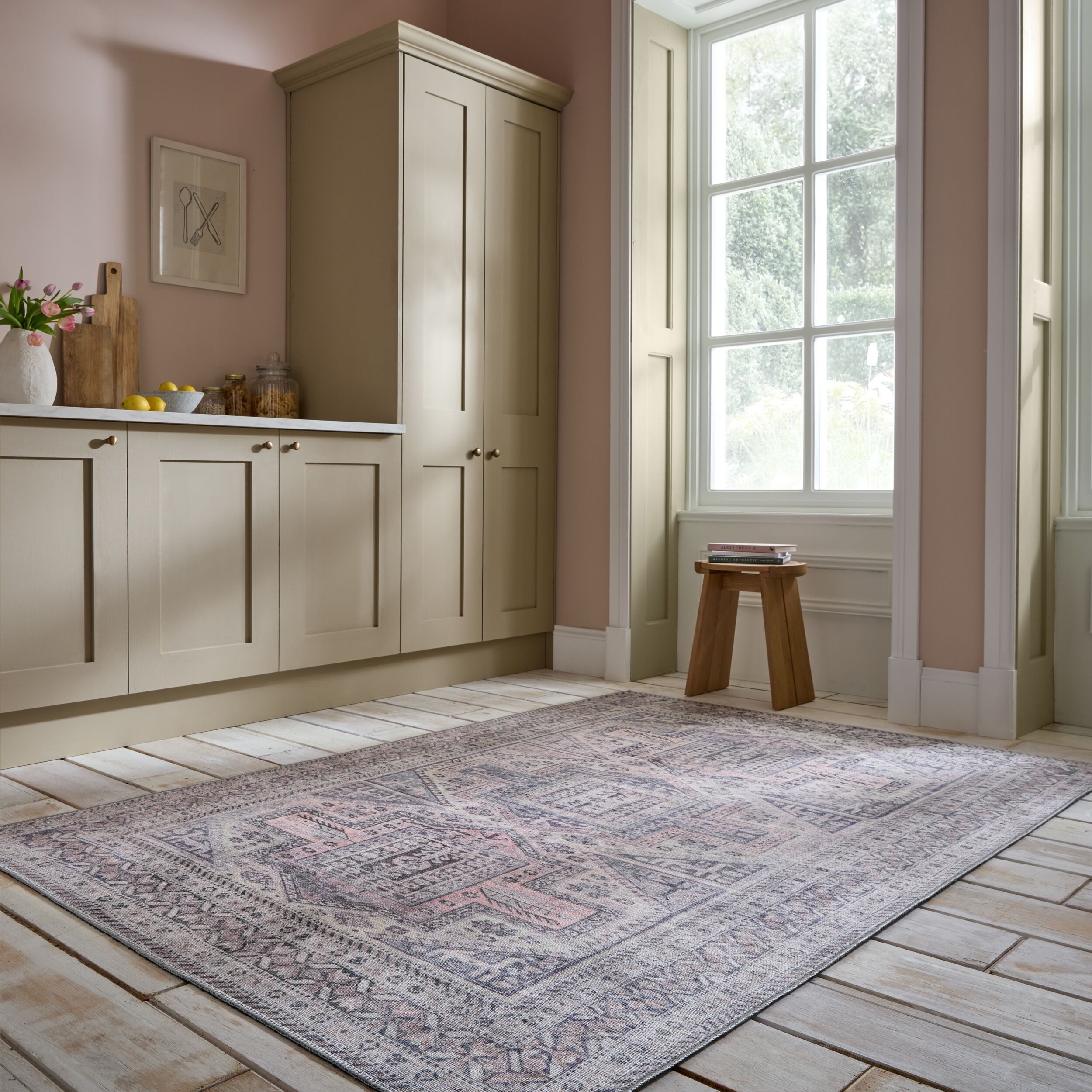 FLAIR RUGS Teppich Otis, rechteckig, Höhe: 4 mm, Waschbarer Traditioneller Teppich