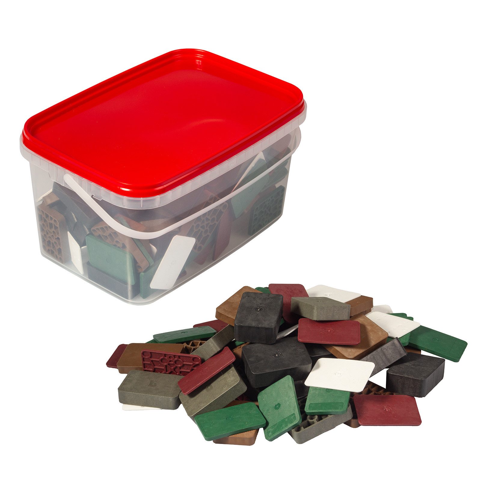 Inovatec Unterlegplatte Kunststoff Unterlegplatten 60 x 40 x 1,5-20 mm Verglasungsklötze Mix, 100-St.