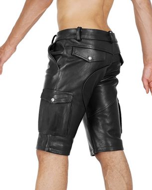 Boxershorts Bockle® NEW Cargo Shorts Aniline Lederhose kurze Leder Shorts Herren Leder