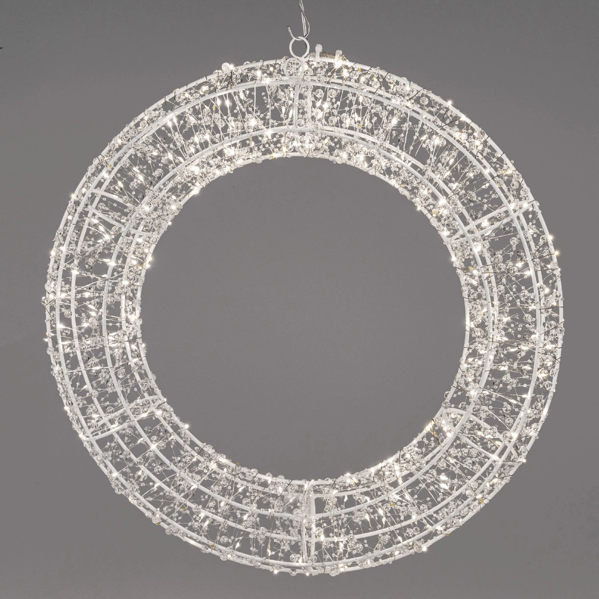 formano Hängedekoration Funkeleffekt, Mit Timerfunktion, Weiß, Motiv: Kranz günstig online kaufen