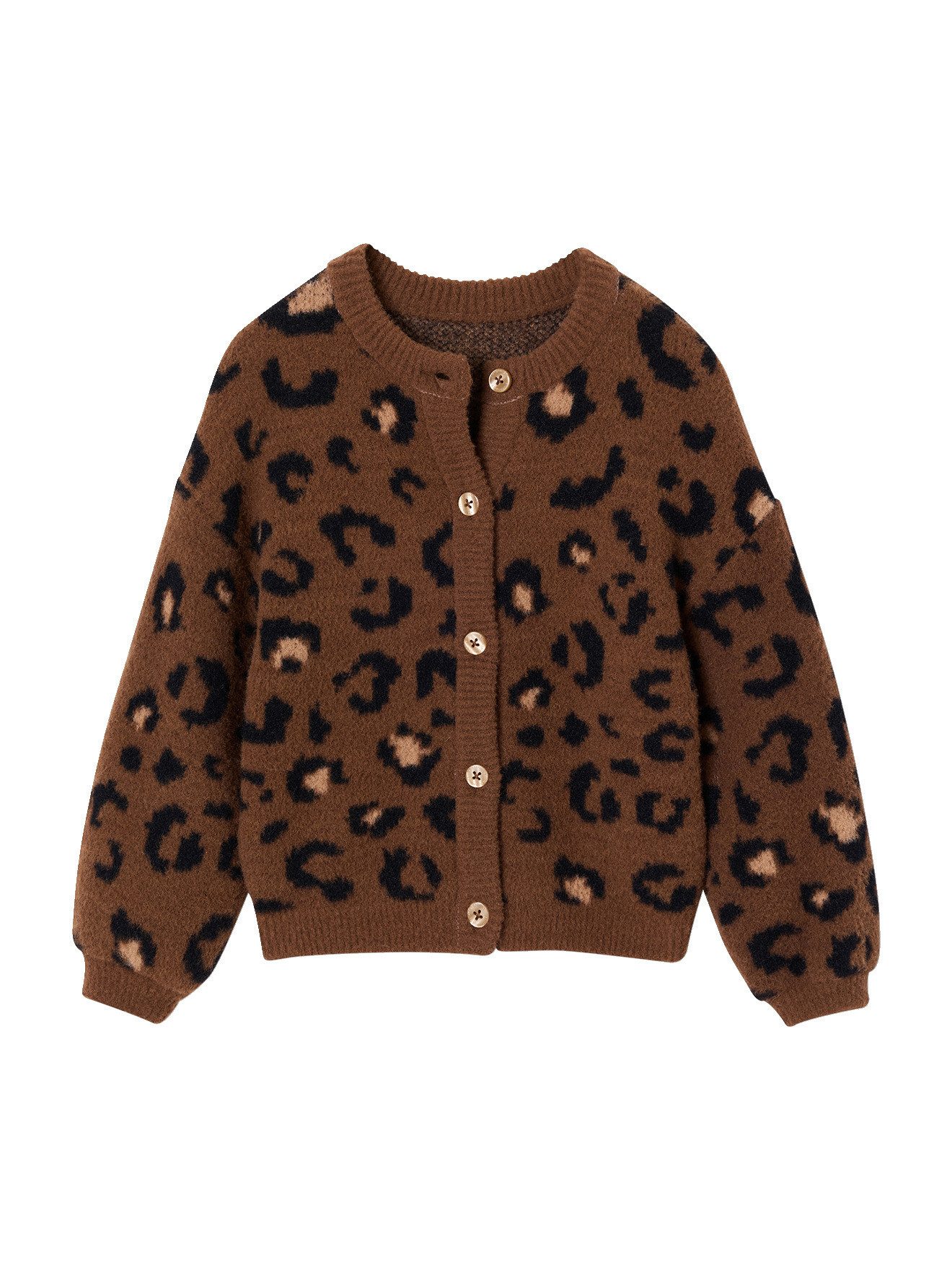 vertbaudet Strickjacke Flauschige Mädchen Strickjacke mit Tiermotiven