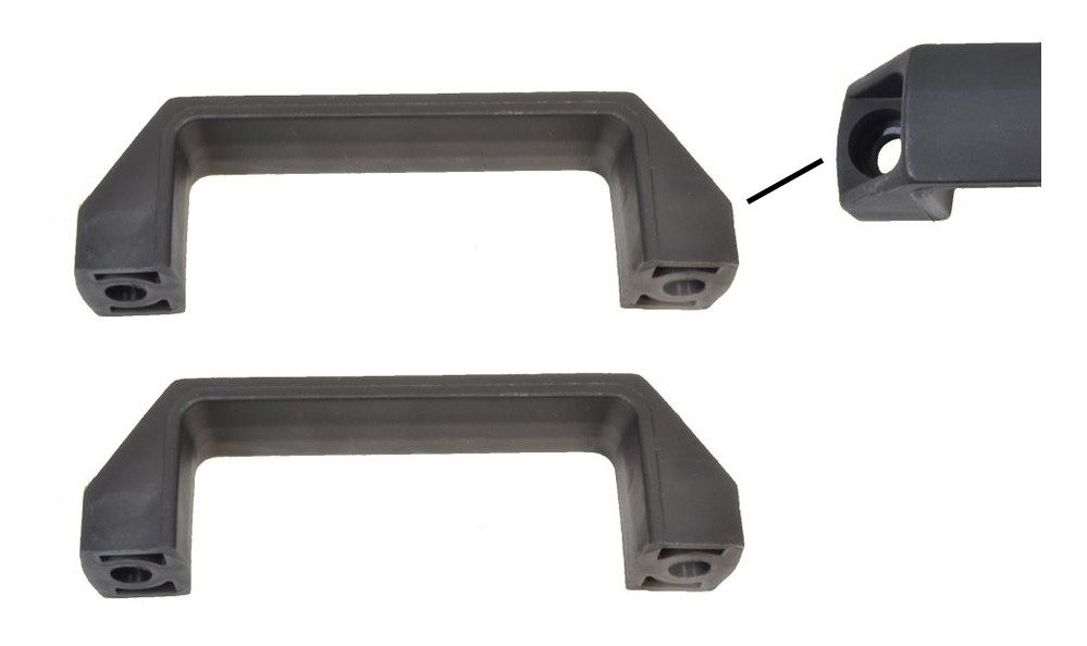 Anhänger 2 Stück Handgriff / Rangiergriff Kunststoff schwarz