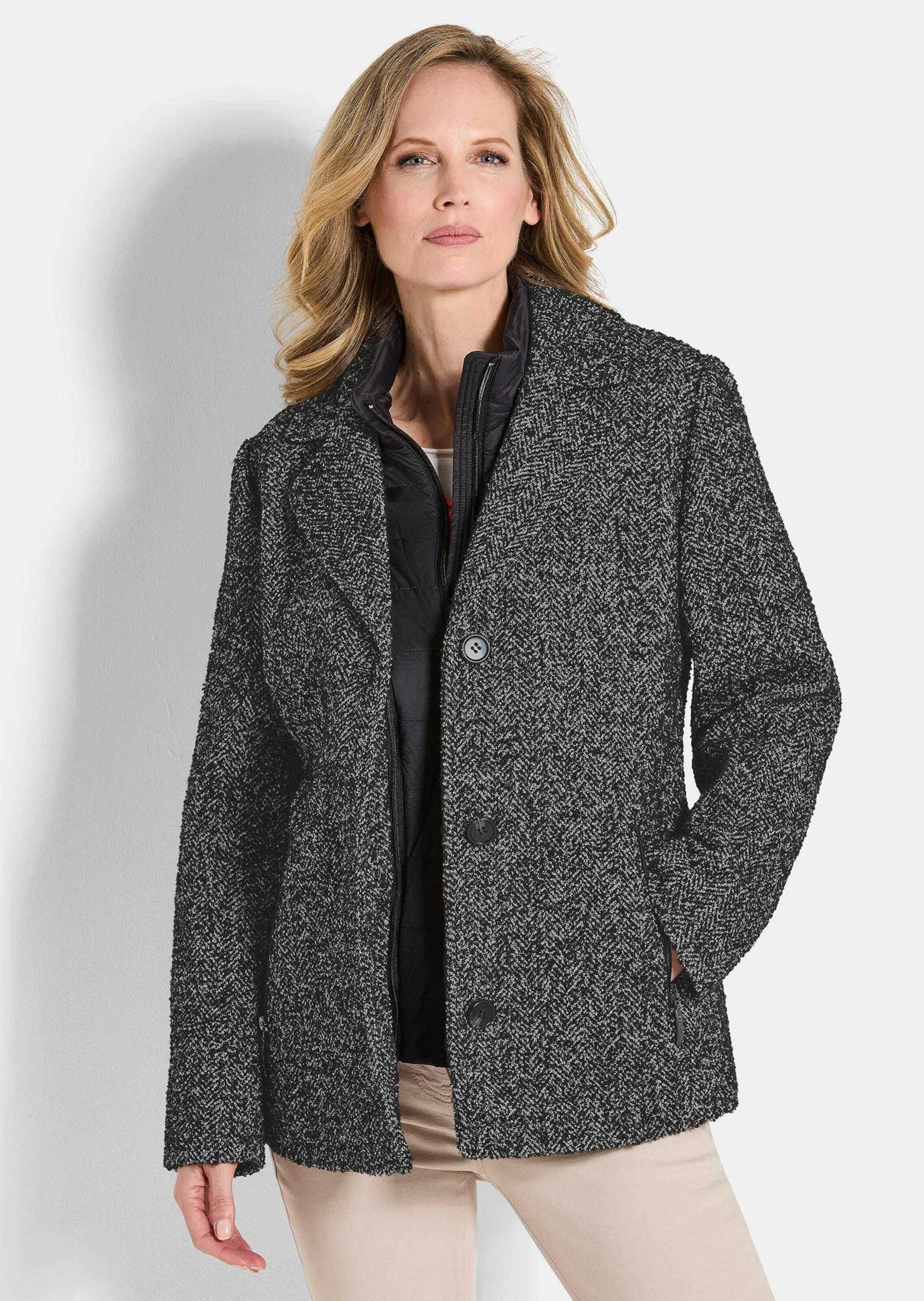 GOLDNER Outdoorjacke Moderne Wolljacke mit Steppeinsatz Wintermantel mit Fi günstig online kaufen