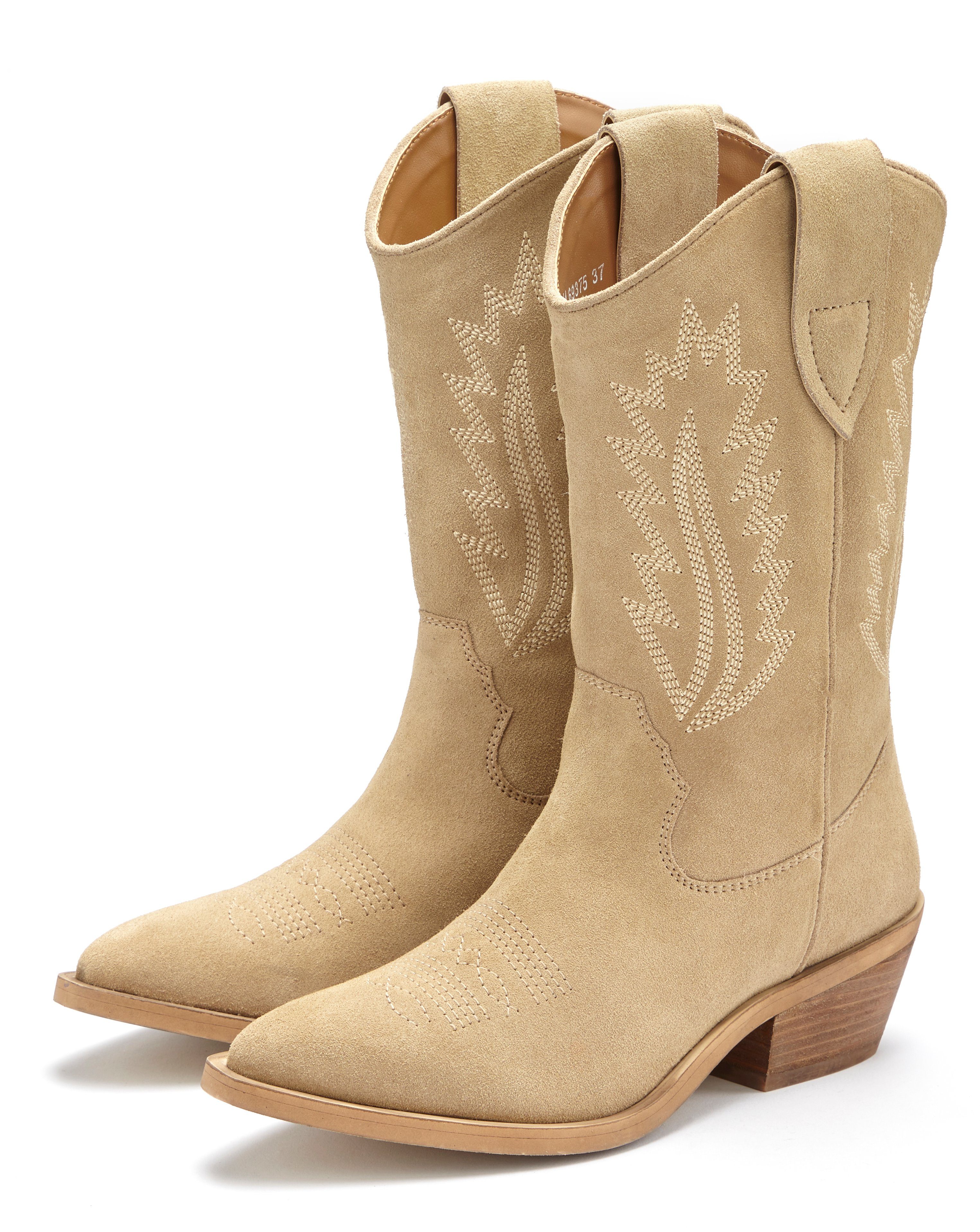 LASCANA Cowboy Boots Cowboy Сапогиette, Western Сапоги, Ankleboots aus hochwertigem Leder