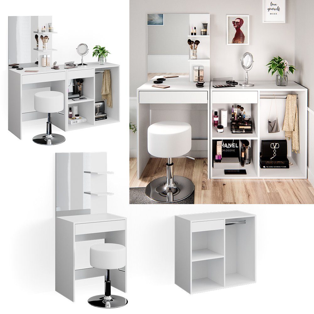 Vicco Schminktisch Isabelle, Weiß, 140 cm günstig online kaufen