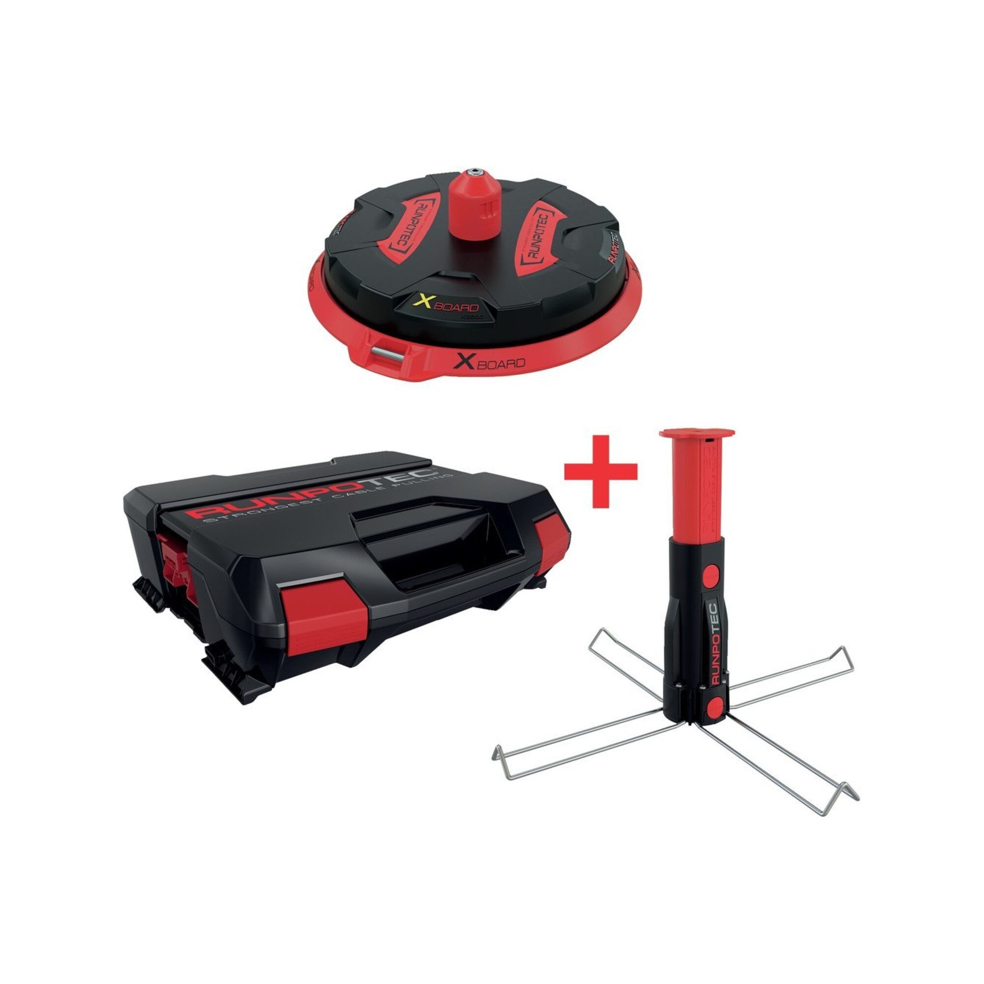 RUNPOTEC Kabelbox RUNPOTEC Abroll- und Einzugsset XB 300 - Komplett-Set