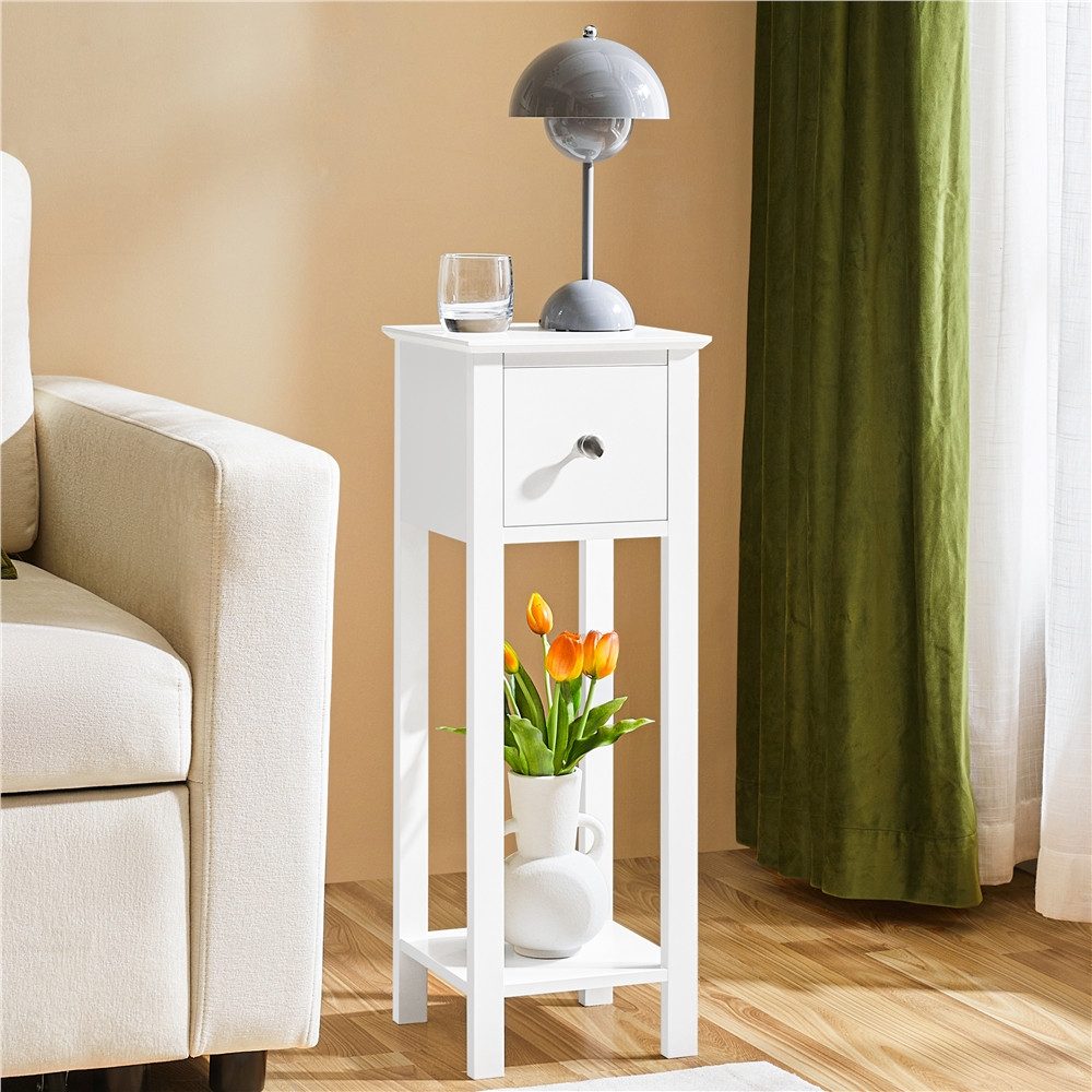 Yaheetech Nachttisch Sofatisch (2-St), Beistelltisch mit Schublade & Ablage günstig online kaufen