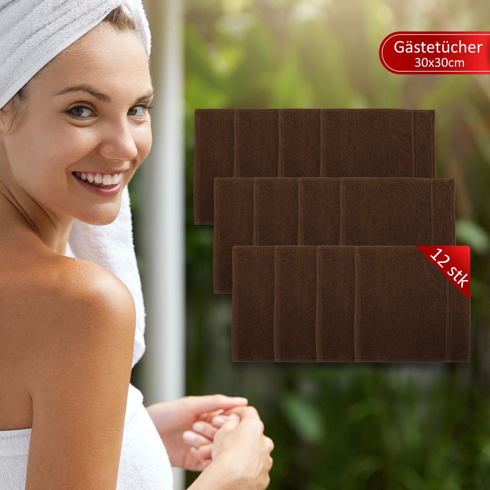 Veluna Home Gästehandtücher 30x30 cm Premium günstig online kaufen