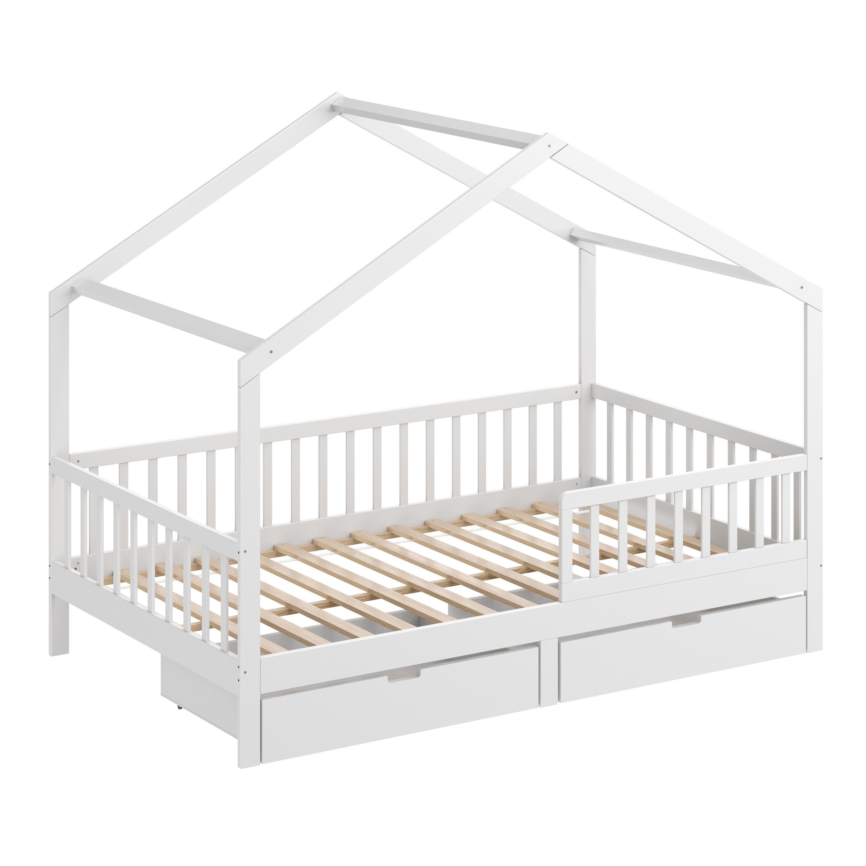 CADANI Kinderbett Hausbett Davi (Rausfallschutz abnehmbar), günstig online kaufen