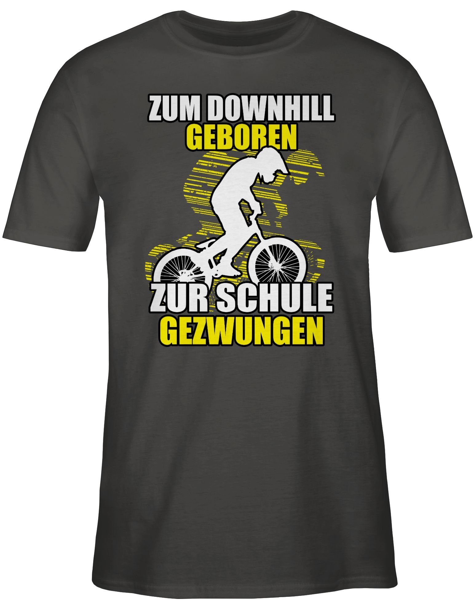gezwungen Radsport 01 Fahrrad Dunkelgrau T-Shirt Downhill Schule Bekleidung geboren Shirtracer Zum zur