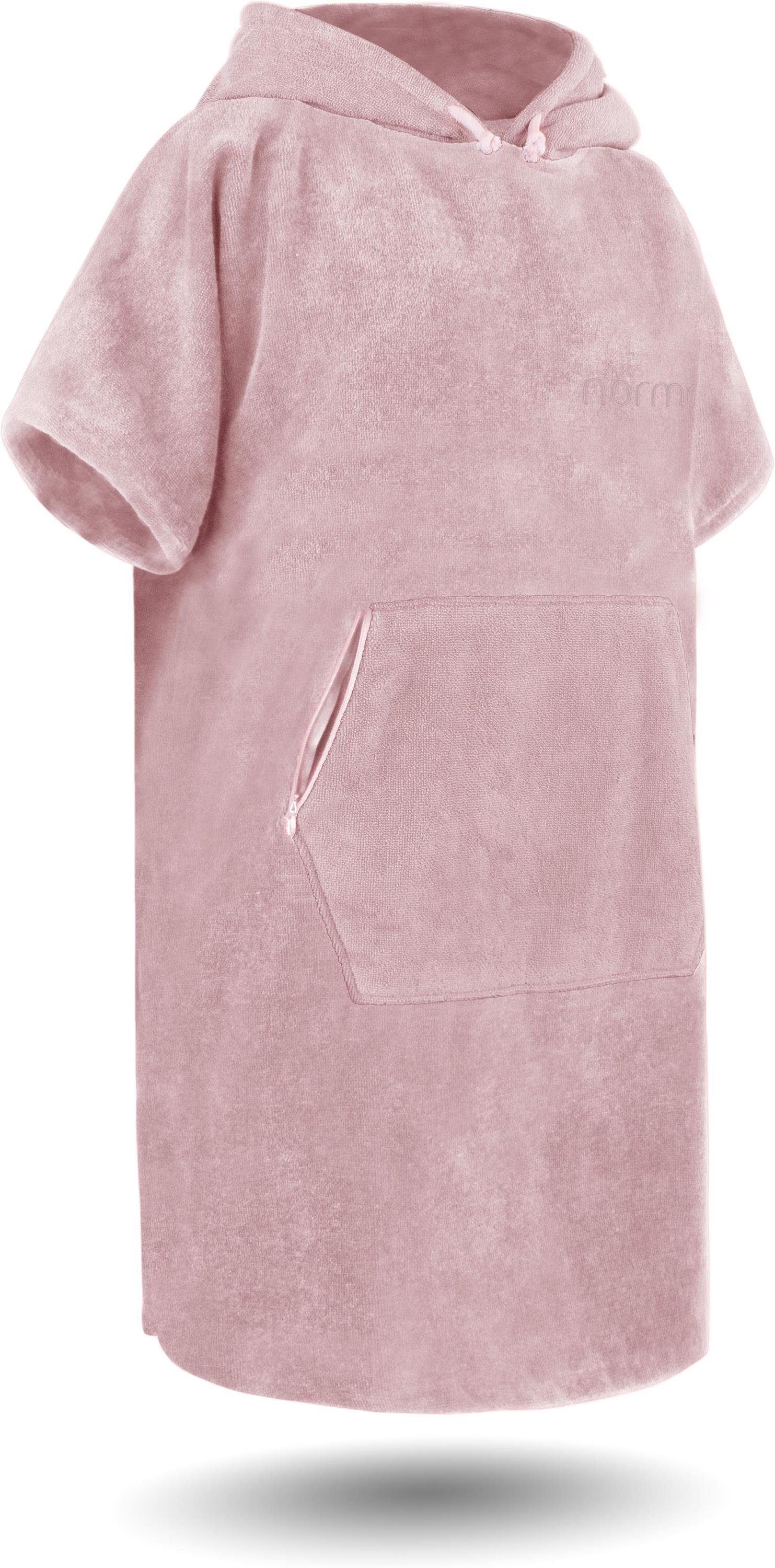 normani Badeponcho Bademantel Surfer Poncho, Midilänge, Baumwolle, Kapuze, Schlupf, Badeponcho aus 100 % saugstarker Baumwolle – Bild 2 von 5