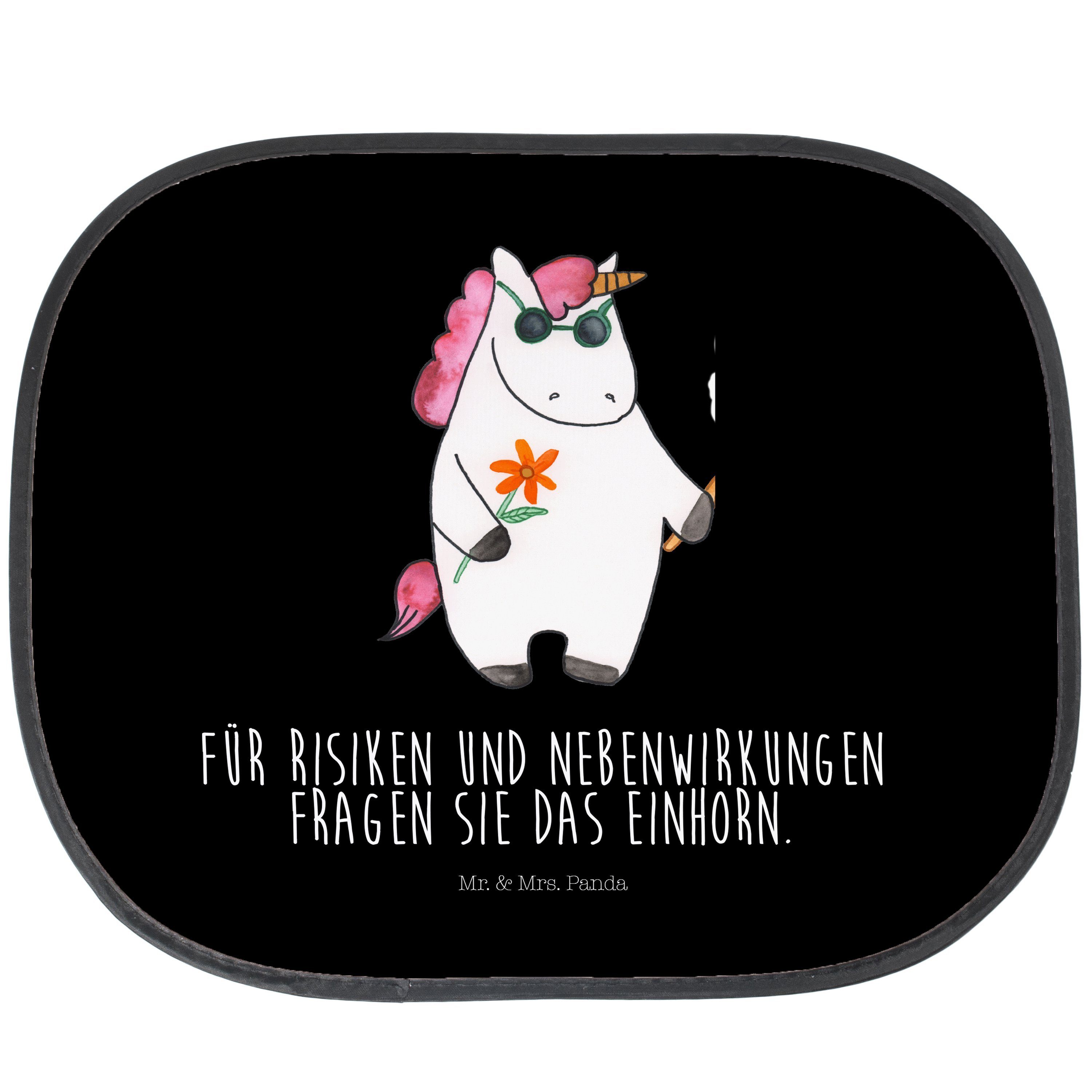 & Schwarz Sonnenschutz Sonnenschutz - Einhörner, Baby, Einhorn Mr. Panda, - Seidenmatt Woodstock Geschenk, Mrs.