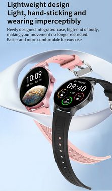Karen M NY20 Smartwatch (1,3 Zoll), inkl. Ladestation, HD-Bildschirm, IP68, 200mAh, Gesundheitsüberwachung und Fitnessmodus