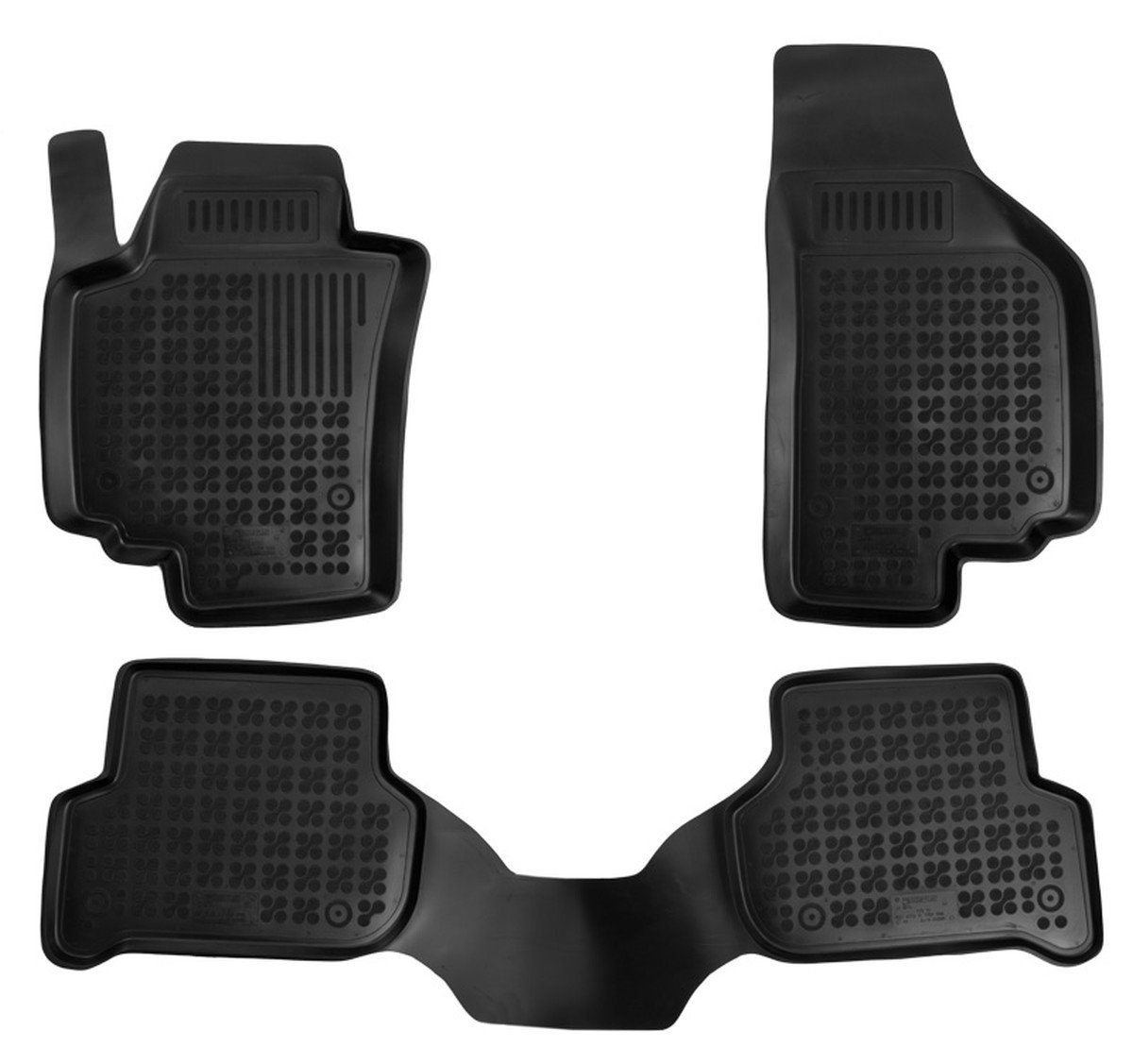 Seat AZUGA Altea XL 3-tlg., Seat XL passend Gummi-Fußmatten Altea 2006 Hohe für Auto-Fußmatten für ab