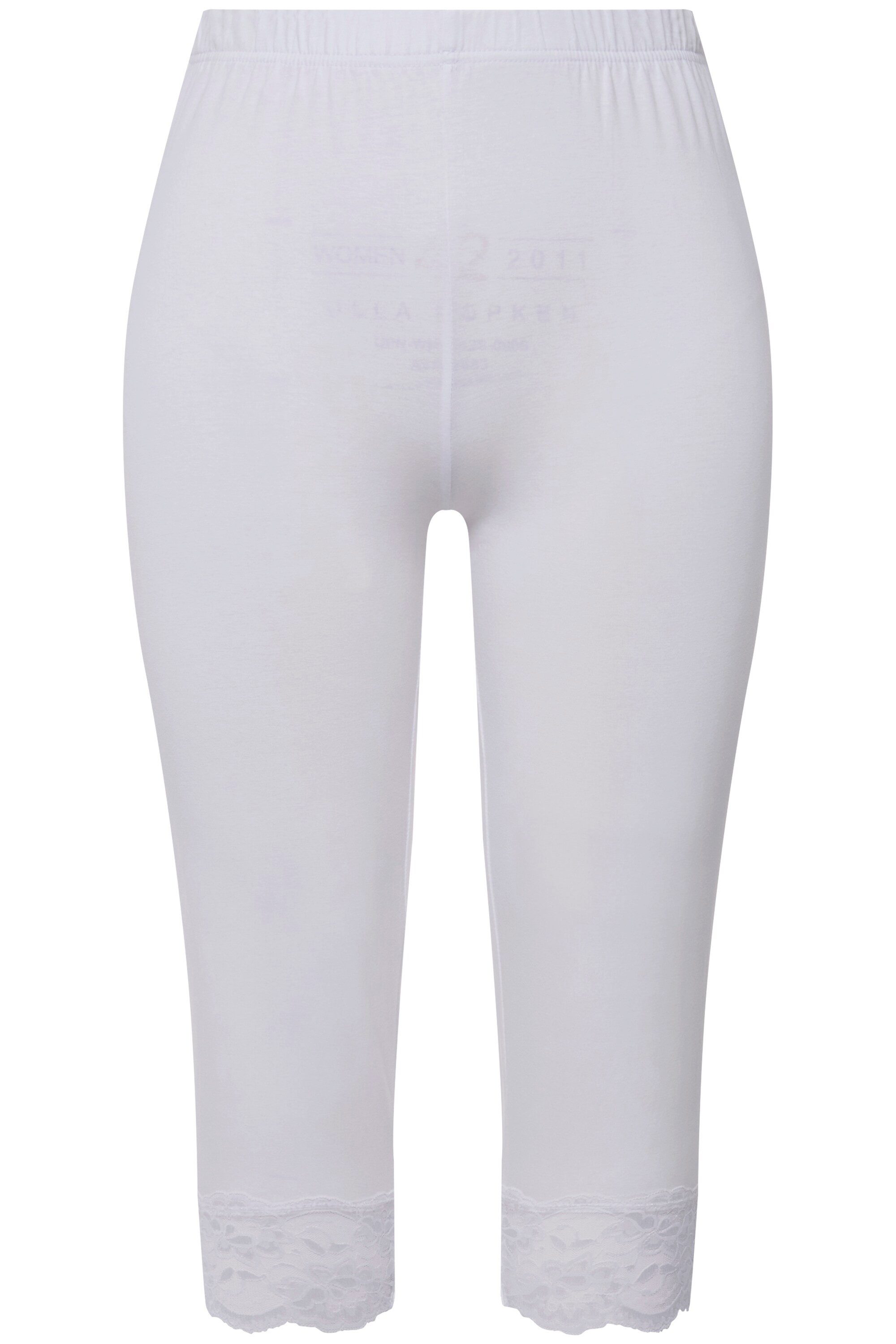 Ulla Popken Caprihose Capri elastischer Spitzensaum bis Gr. 66/68 günstig online kaufen