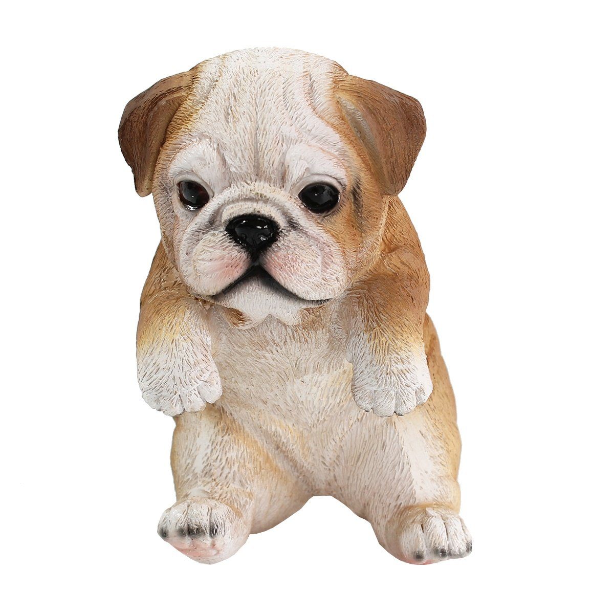 Fachhandel Plus Tierfigur Bulldogge zum Hängen – Süße Hundefigur Hängefigur, handbemalt, wetterfest, zum anhängen