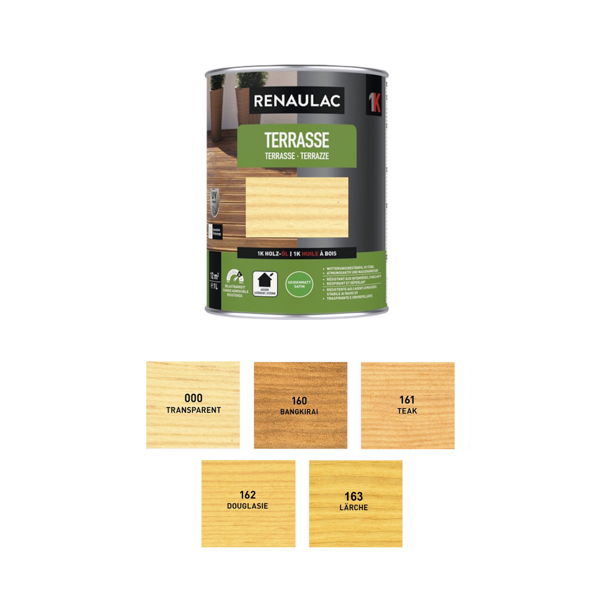 J.W. Ostendorf Holzöl Renaulac Terassenöl Holzöl 1L und 2.5L Seidenmatt